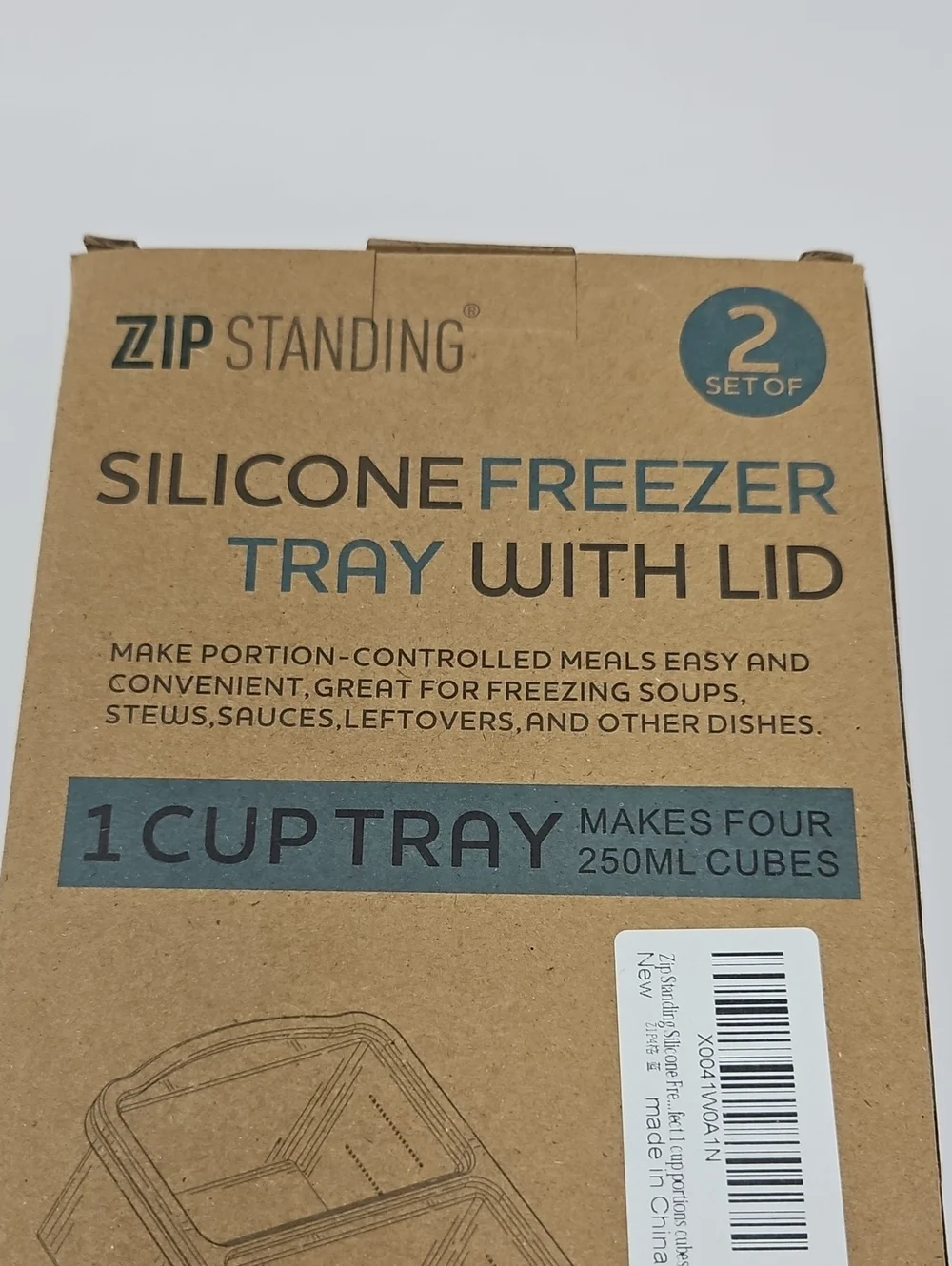 Silicone Freezer Tray with Lid - Set Of 2 New Unopened Box